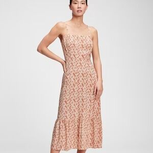 GAP Squareneck Fit And Flare Midi Dress Geo Print Size 10.